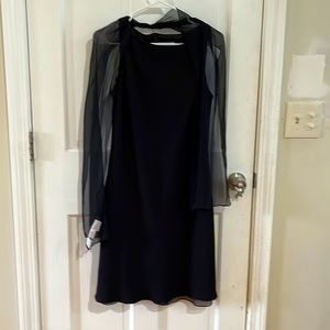 Black dress by Jones New York, size 10 black dress w:optional scarf, beautiful